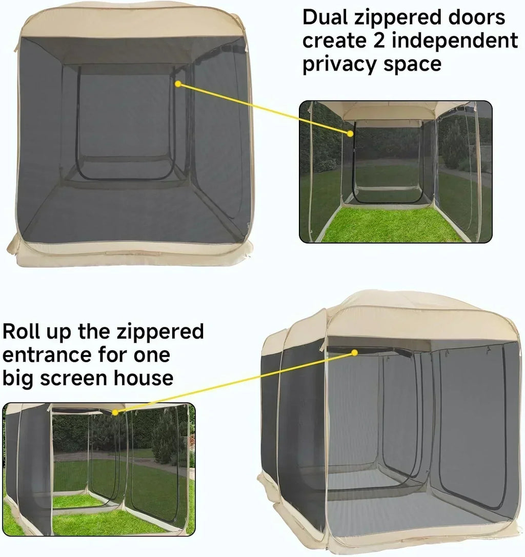 Alvantor Screen House Gazebo Pop Up Igloo Screened Canopy Tent with Mosquito Netting Sides